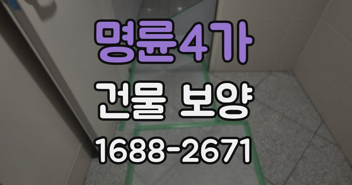 명륜4가 건물 보양