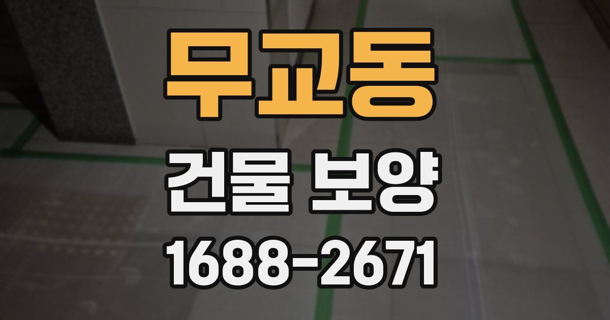 무교동 건물 보양