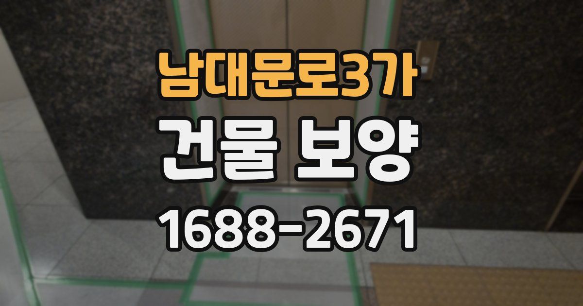 남대문로3가 건물 보양