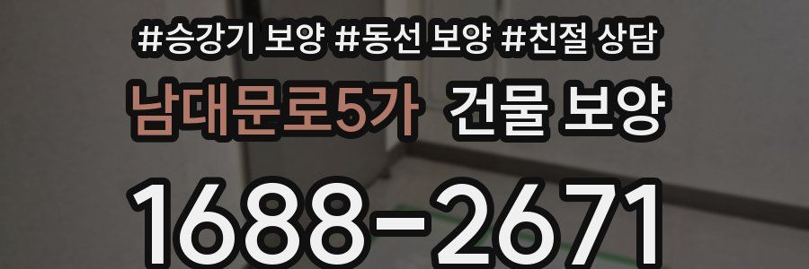 남대문로5가 건물 보양