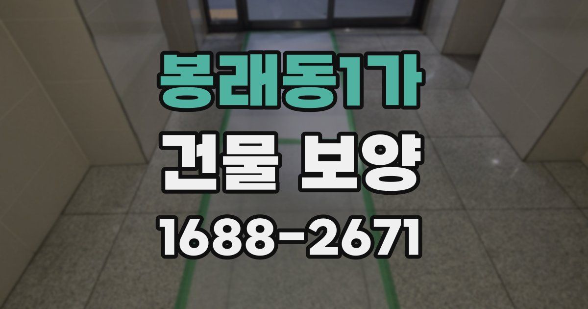 봉래동1가 건물 보양