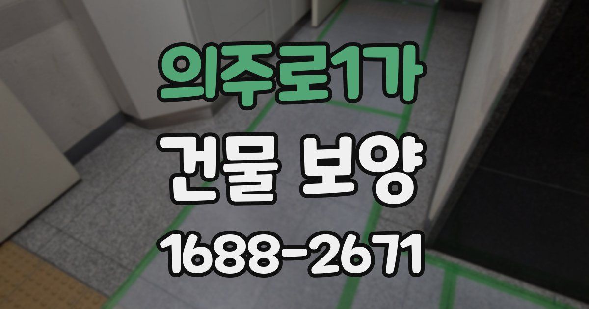 의주로1가 건물 보양