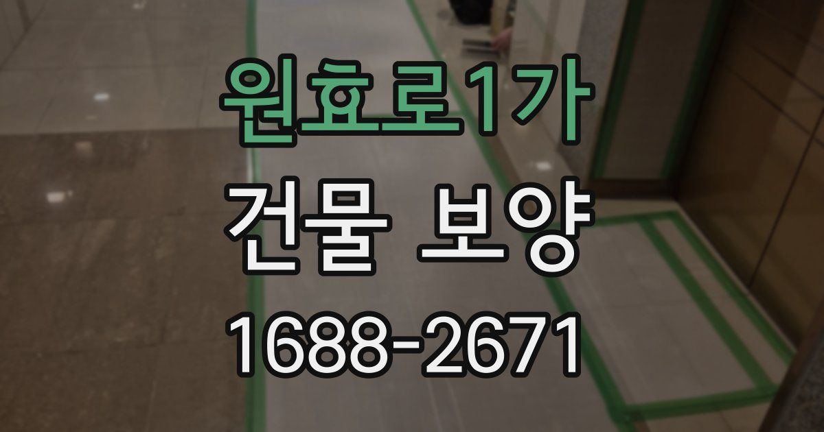 원효로1가 건물 보양
