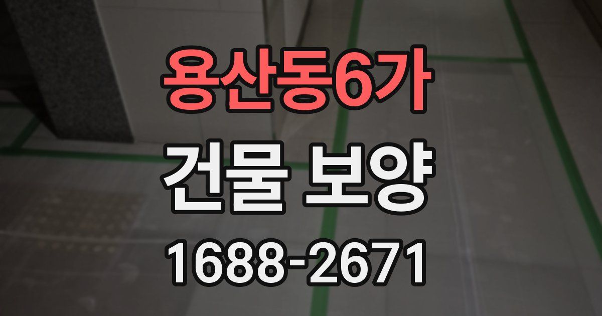 용산동6가 건물 보양