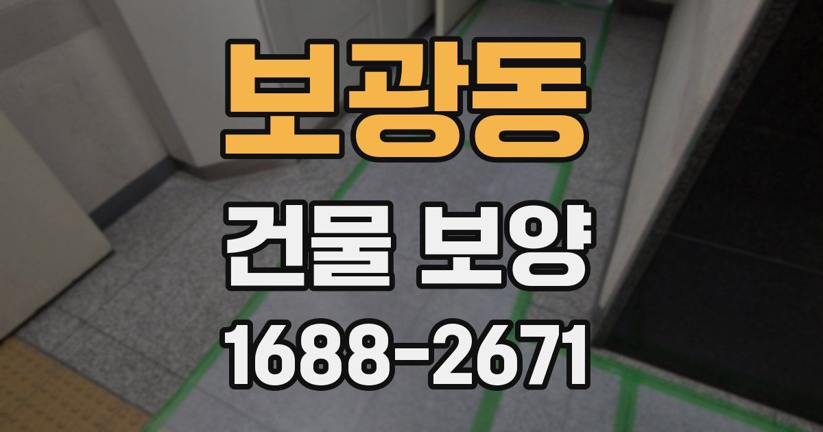 보광동 건물 보양