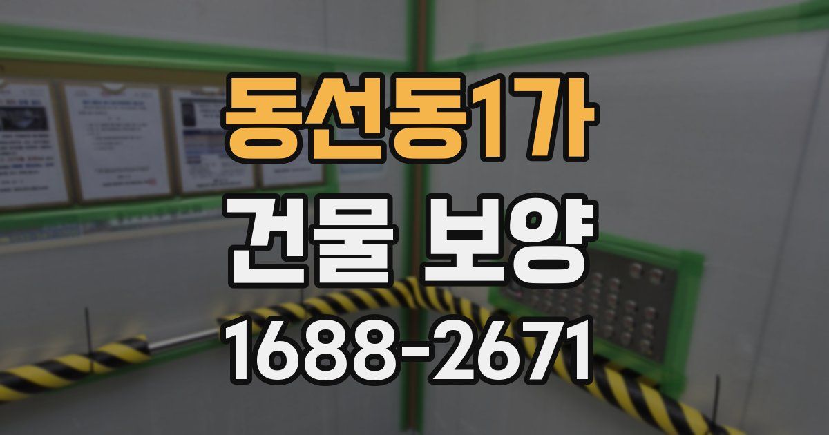 동선동1가 건물 보양