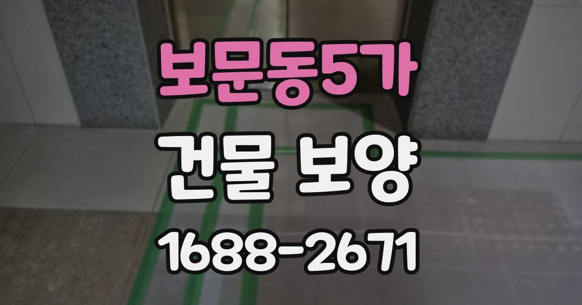 보문동5가 건물 보양