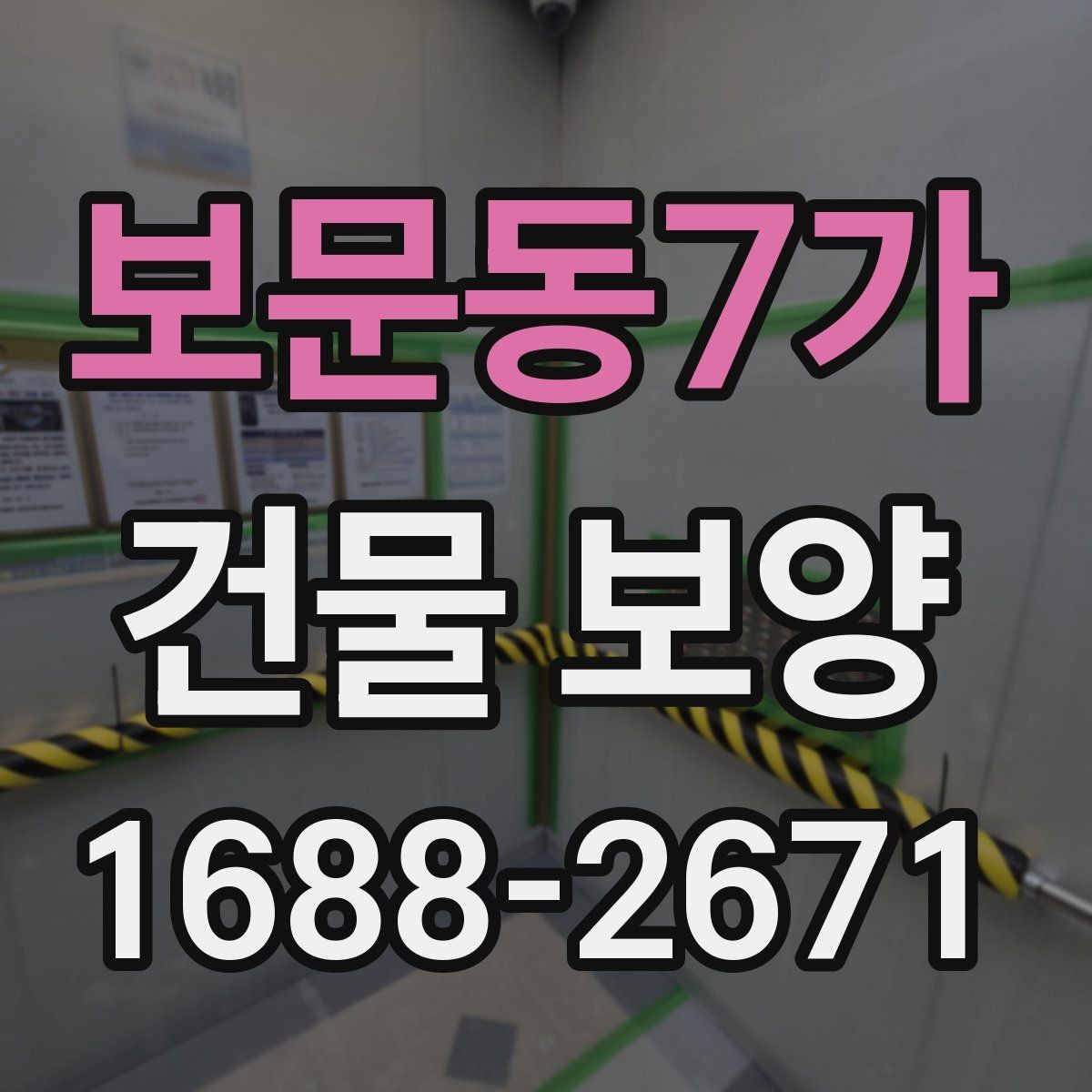 보문동7가 건물 보양 작업을 맡기기 전 확인할 것