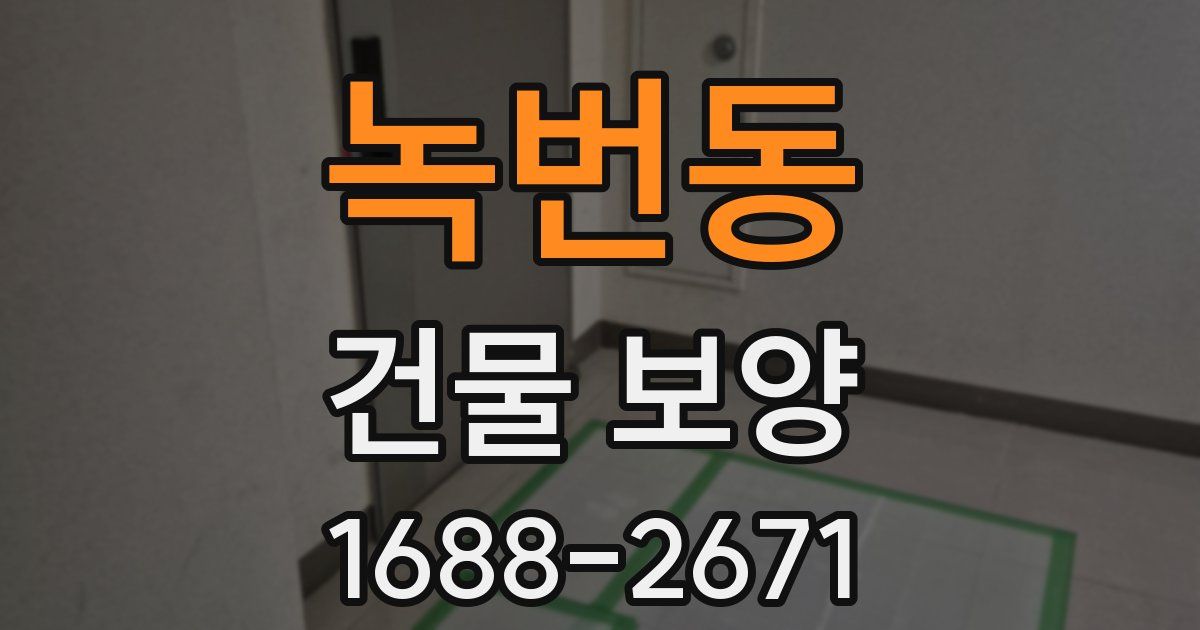 녹번동 건물 보양