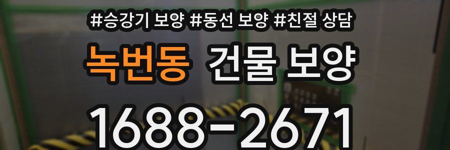 녹번동 건물 보양