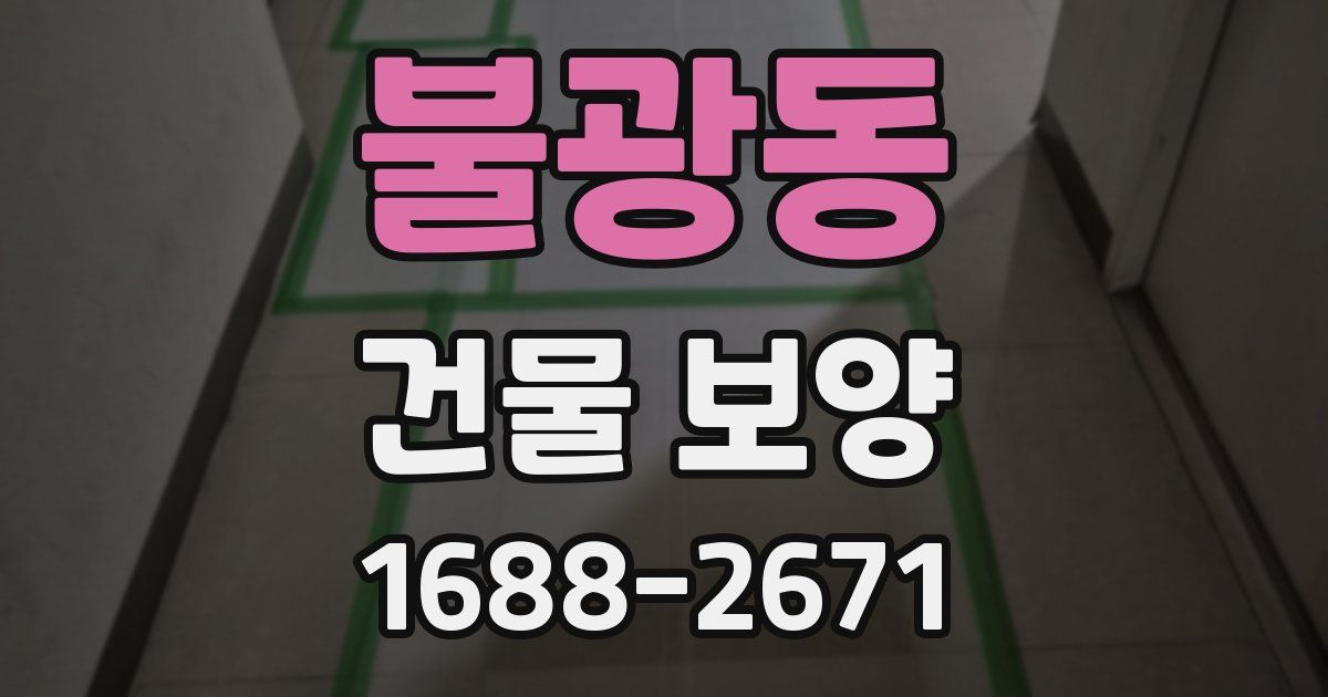 불광동 건물 보양