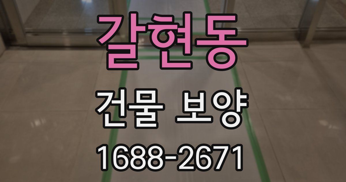 갈현동 건물 보양
