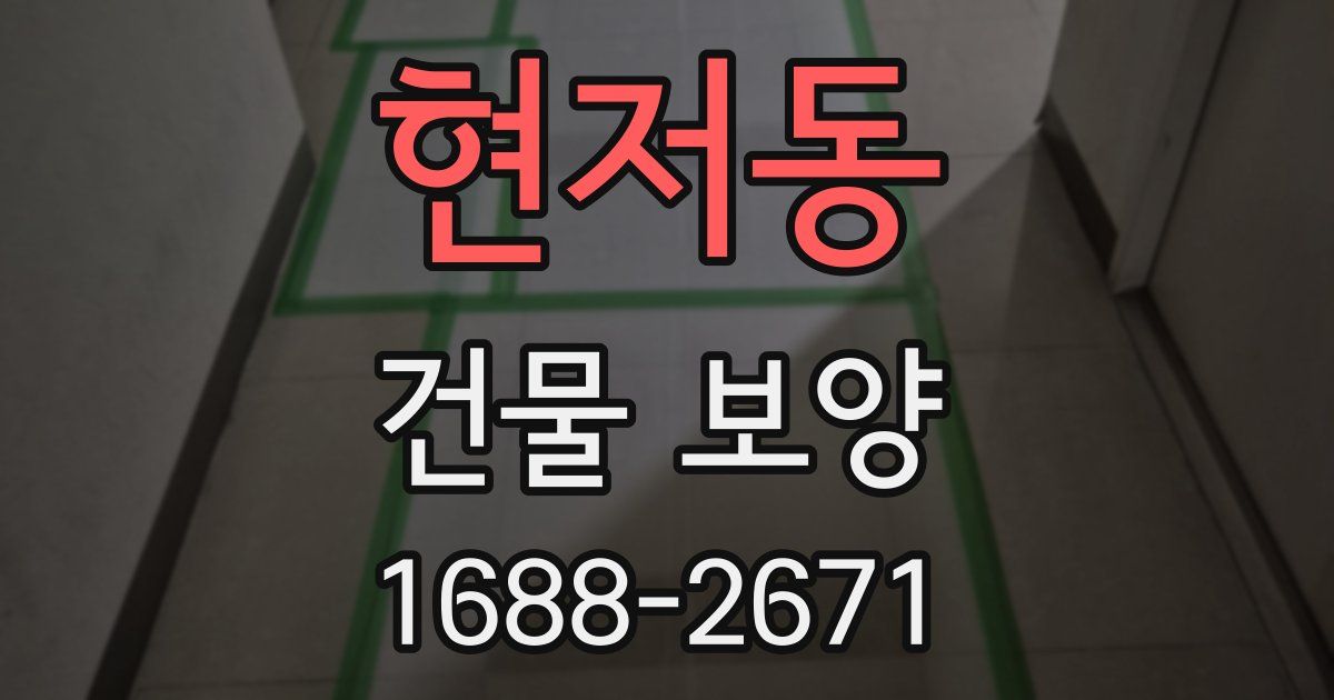 현저동 건물 보양