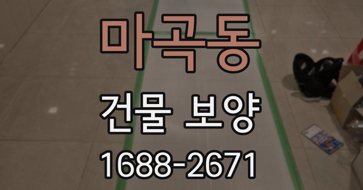 마곡동 건물 보양