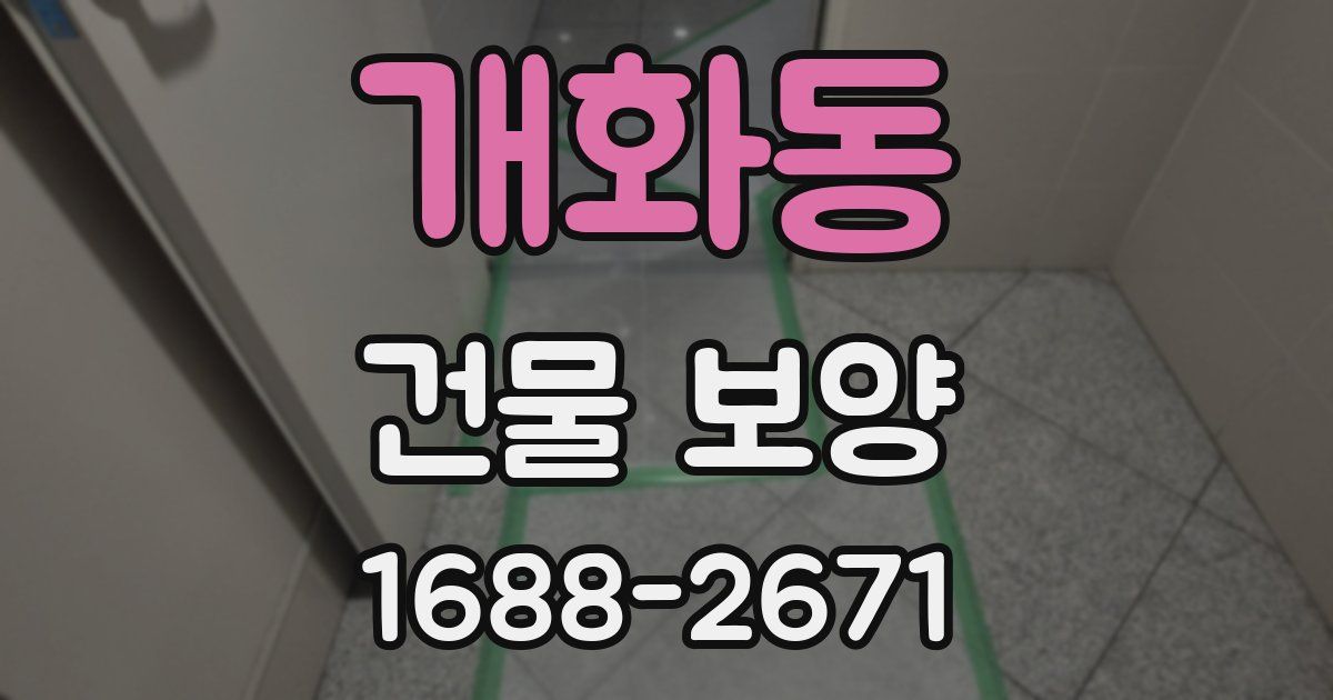 개화동 건물 보양