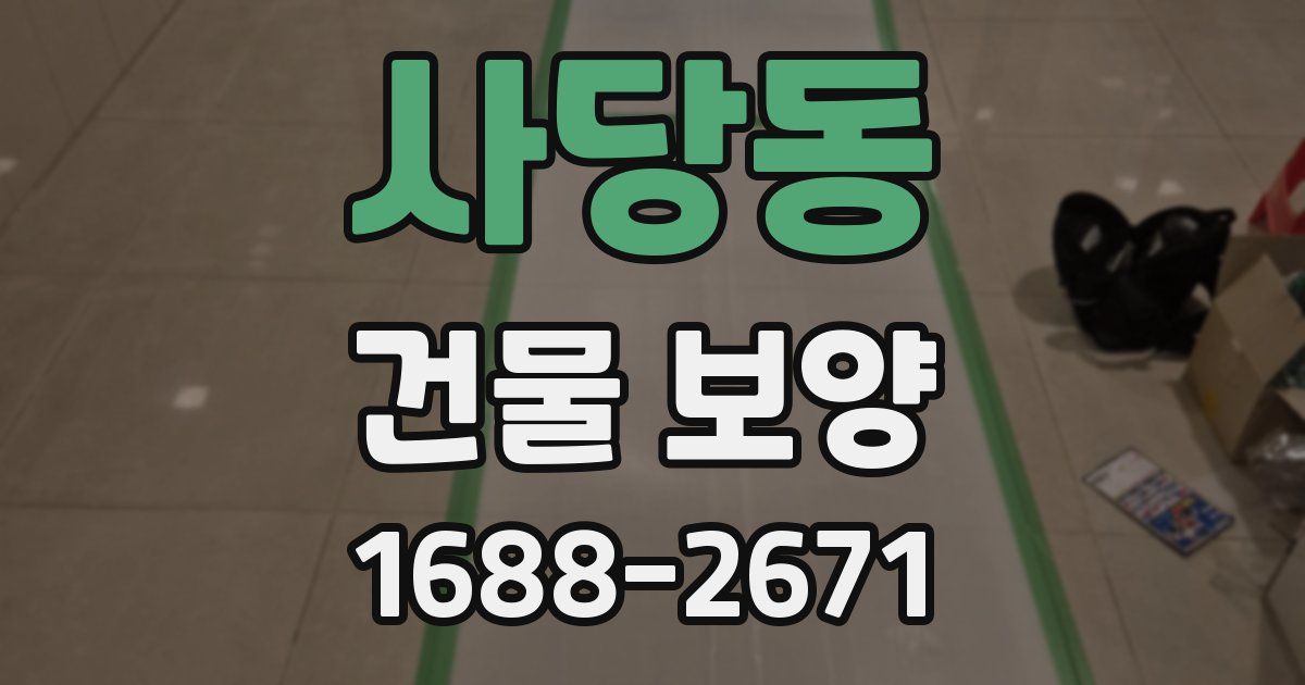 사당동 건물 보양