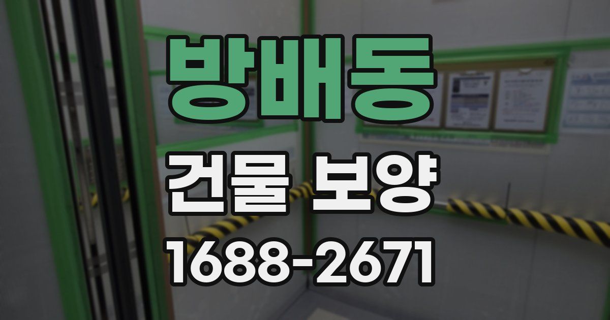 방배동 건물 보양