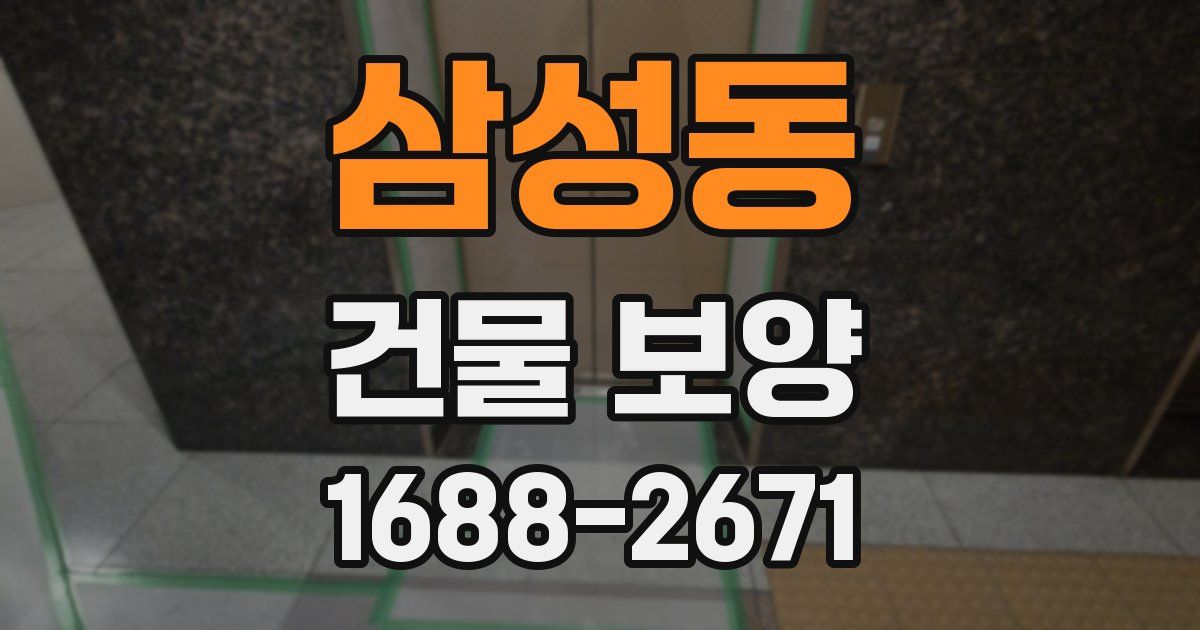 삼성동 건물 보양