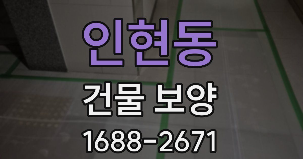 인현동 건물 보양