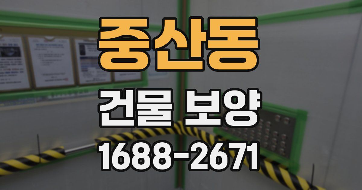 중산동 건물 보양