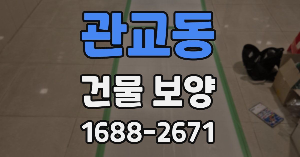 관교동 건물 보양