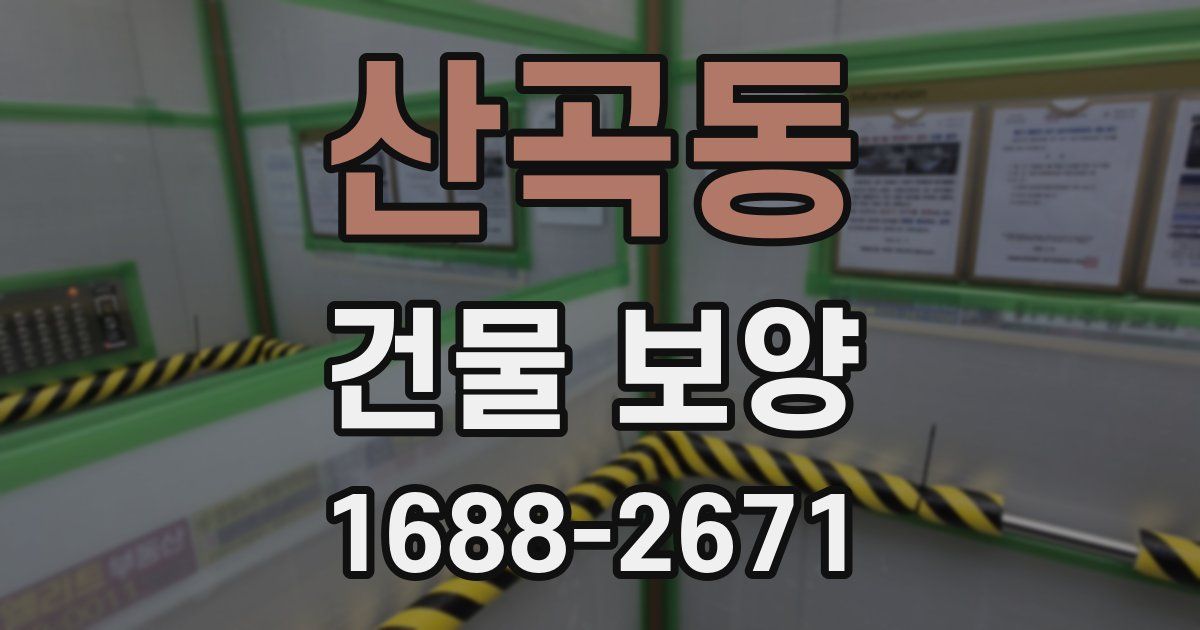 산곡동 건물 보양