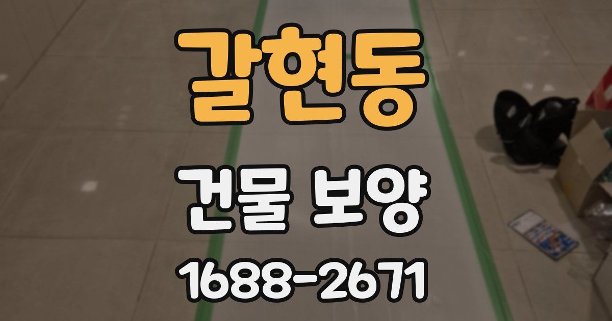 갈현동 건물 보양