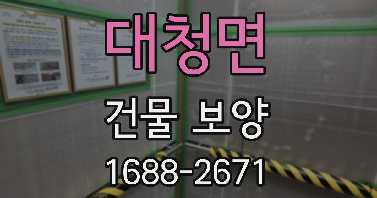 대청면 건물 보양