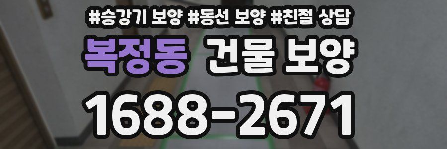복정동 건물 보양