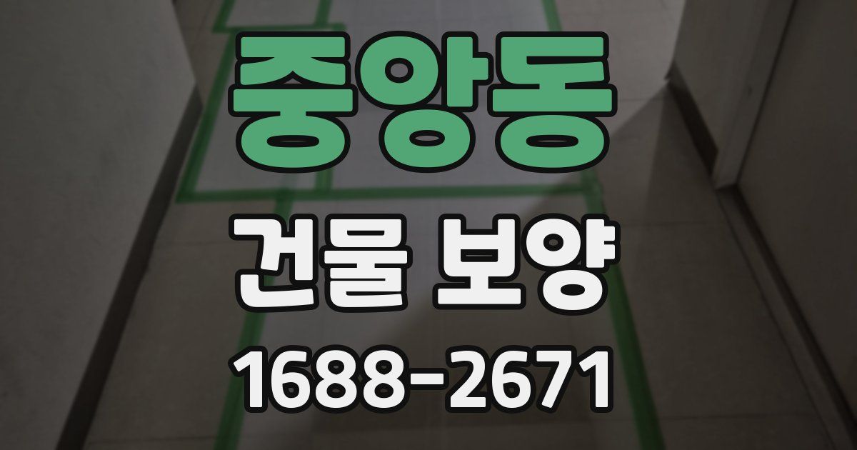 중앙동 건물 보양