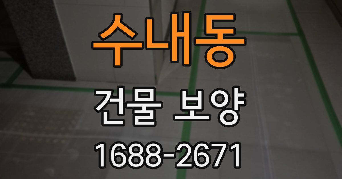 수내동 건물 보양