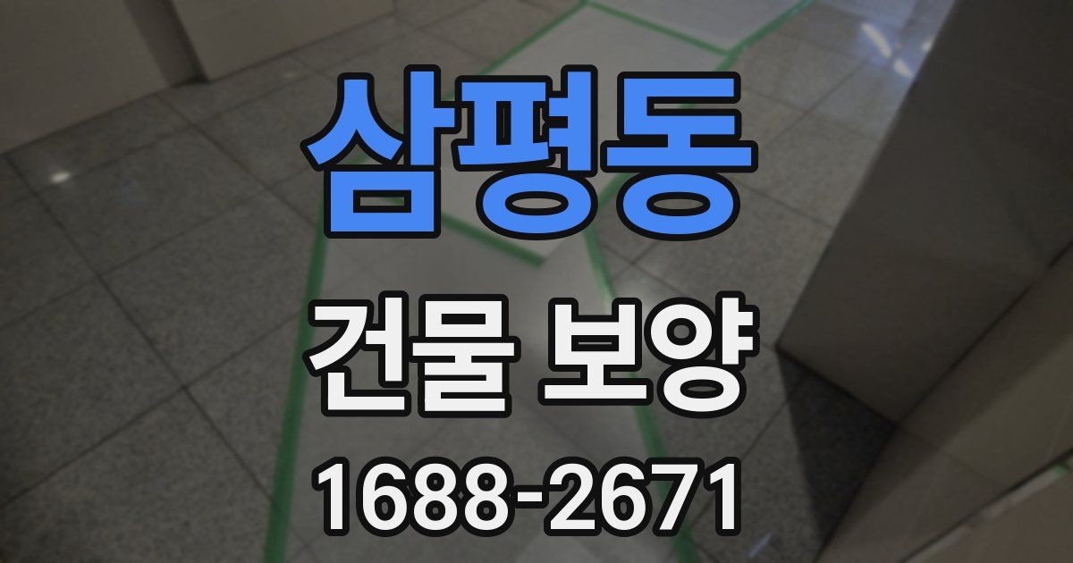 삼평동 건물 보양