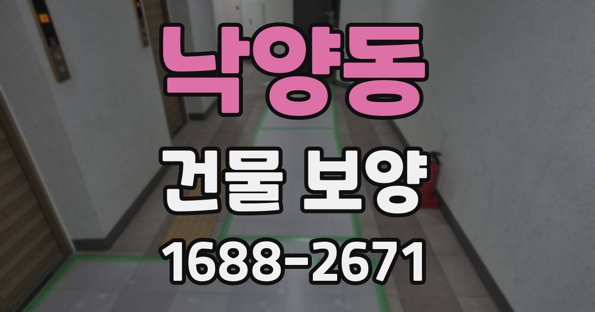 낙양동 건물 보양