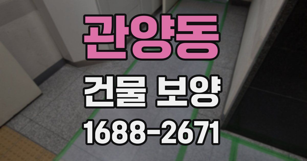 관양동 건물 보양