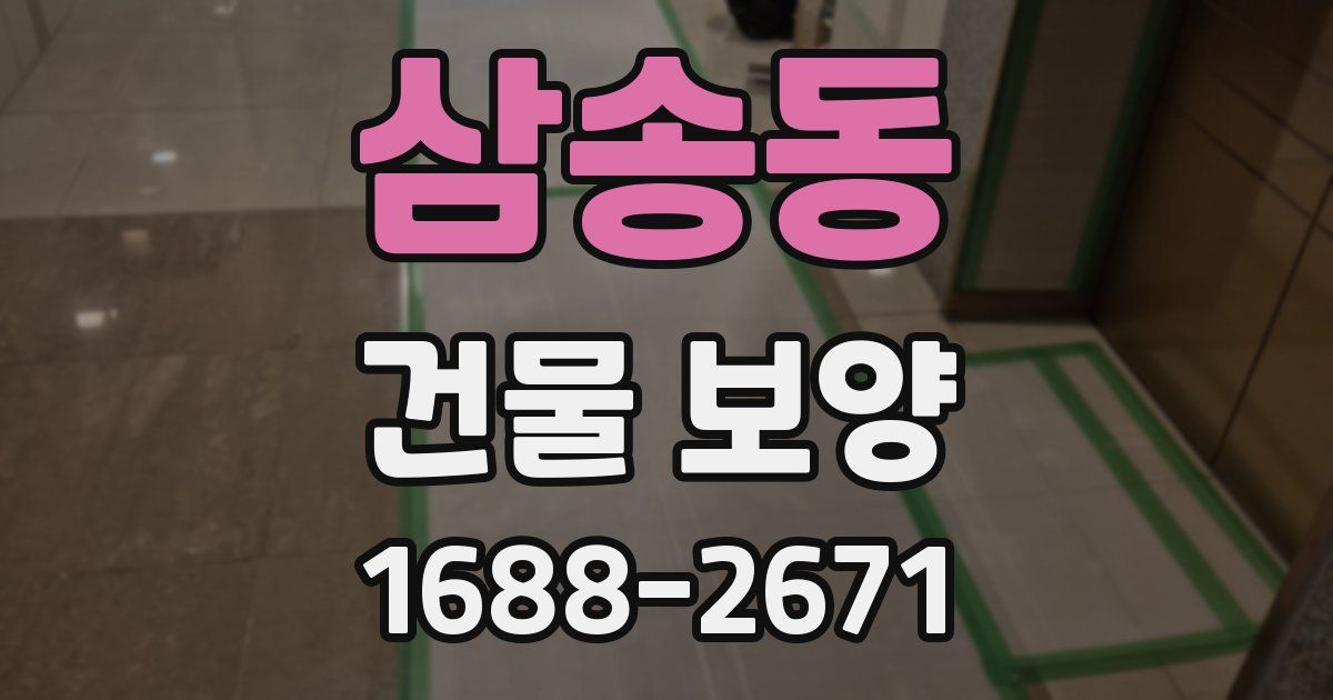 삼송동 건물 보양