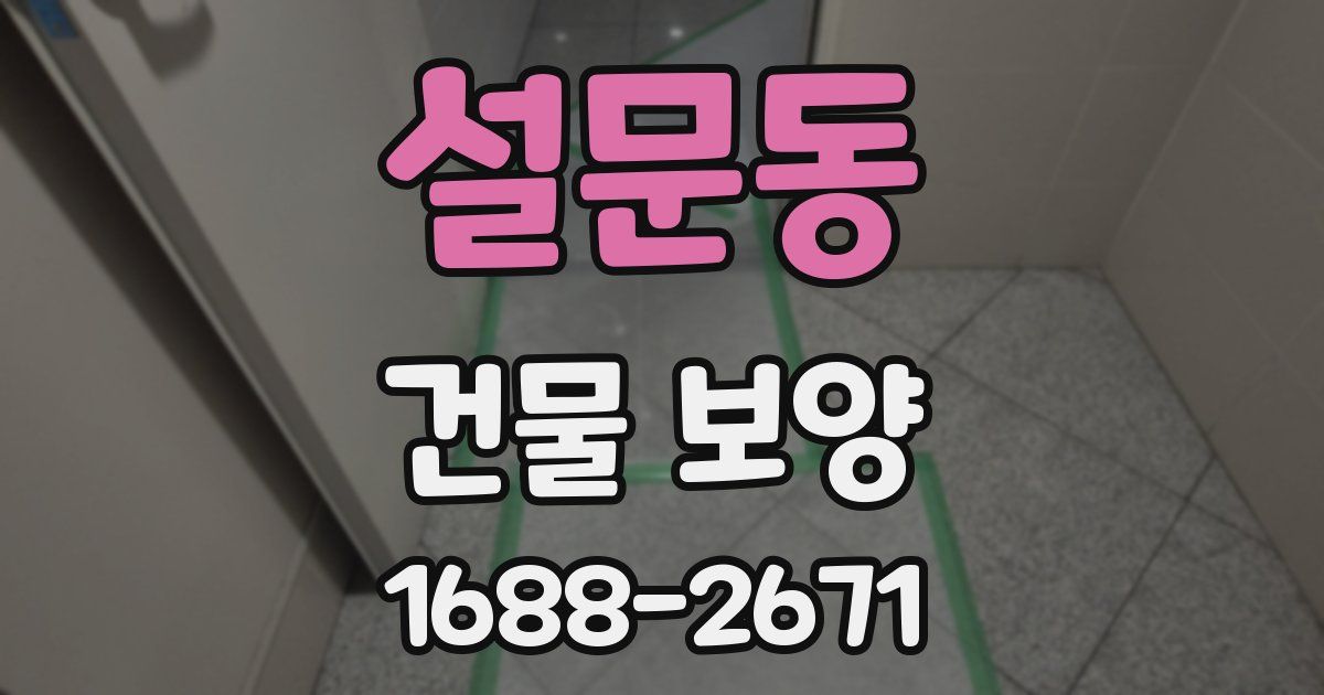 설문동 건물 보양