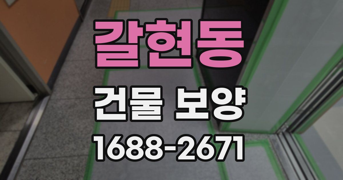 갈현동 건물 보양