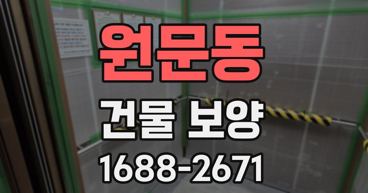 원문동 건물 보양