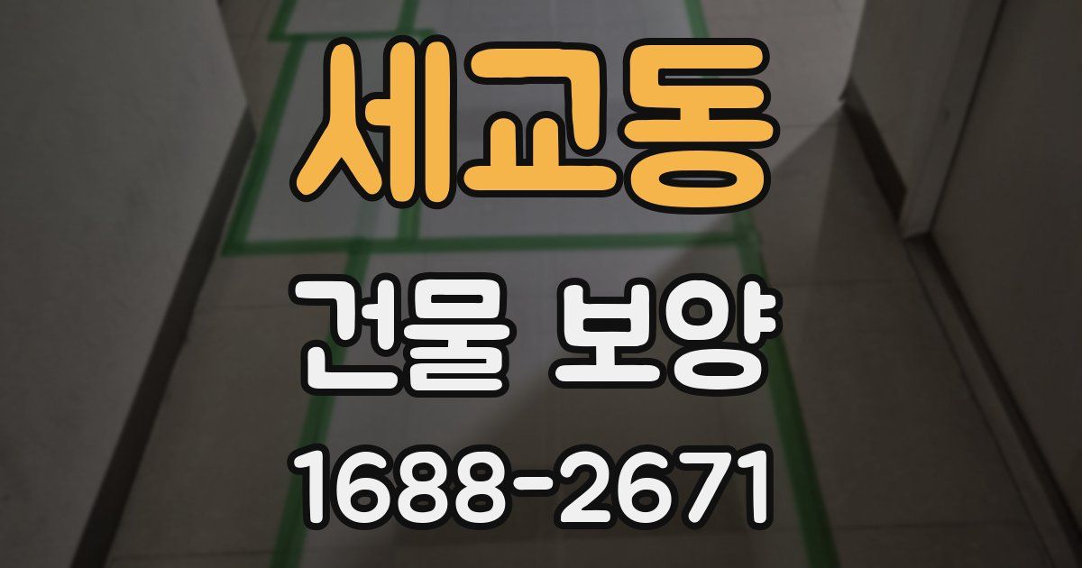 세교동 건물 보양