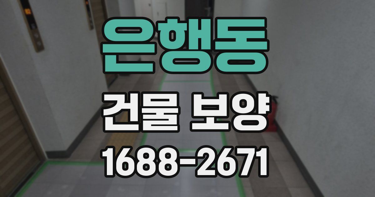 은행동 건물 보양