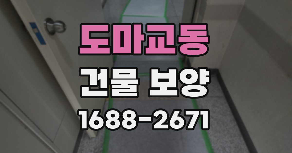 도마교동 건물 보양