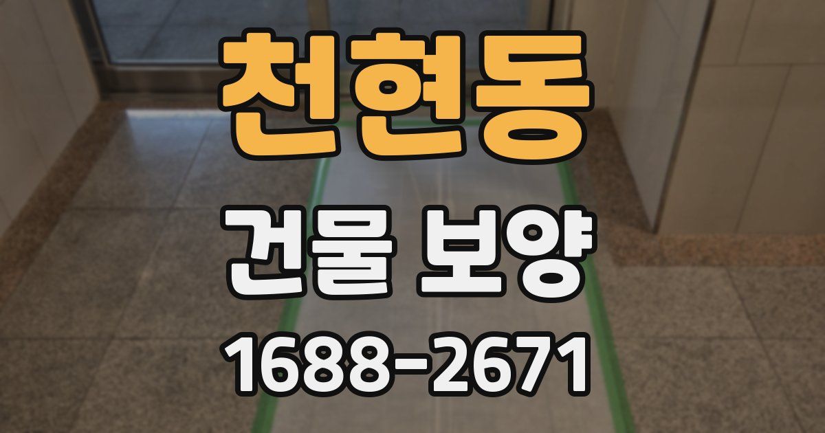 천현동 건물 보양