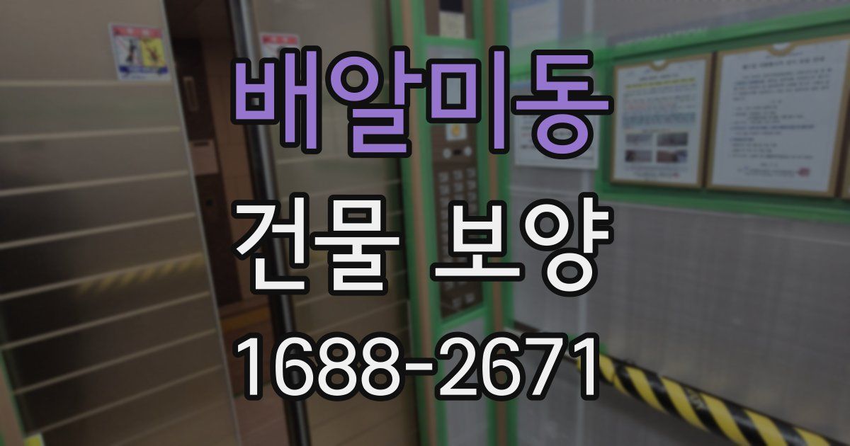 배알미동 건물 보양