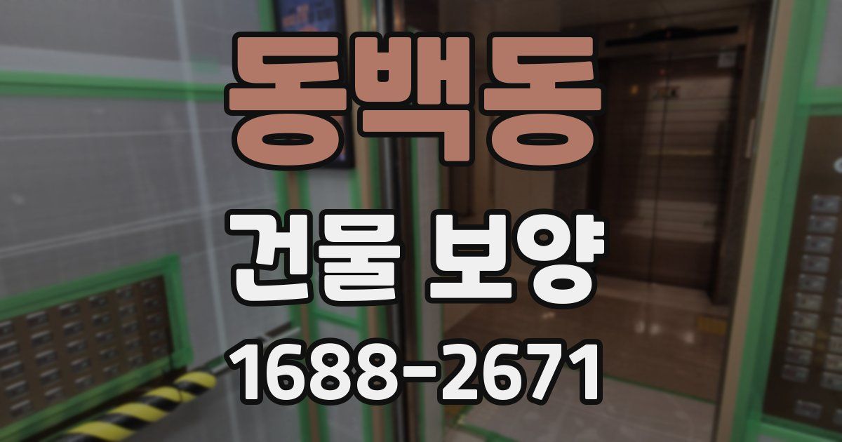 동백동 건물 보양