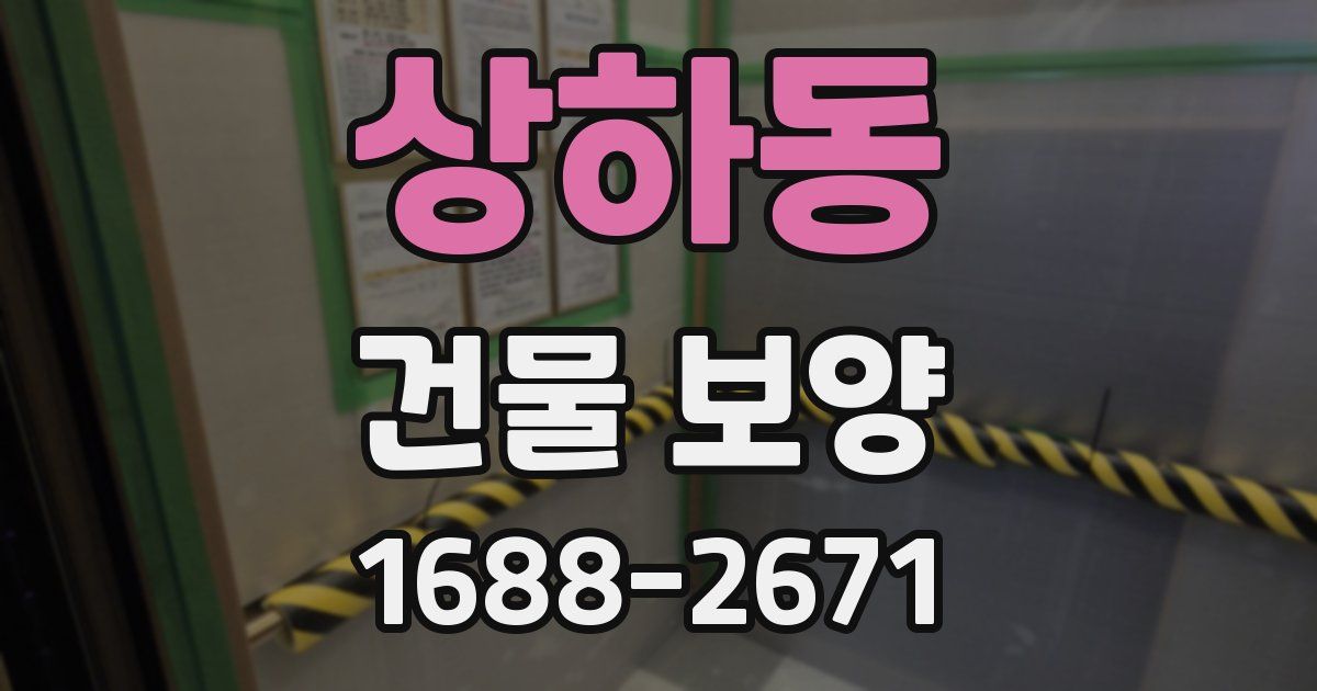 상하동 건물 보양