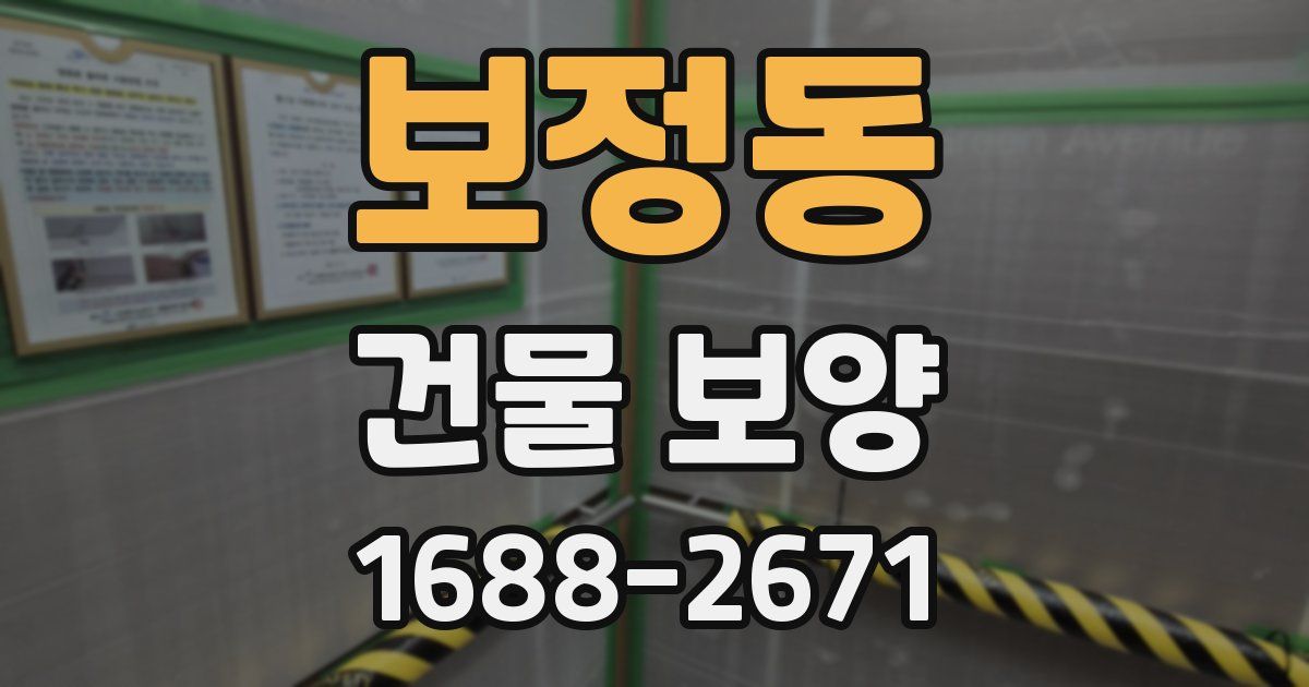 보정동 건물 보양