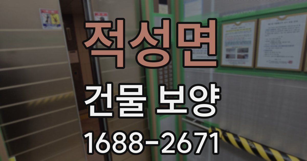 적성면 건물 보양
