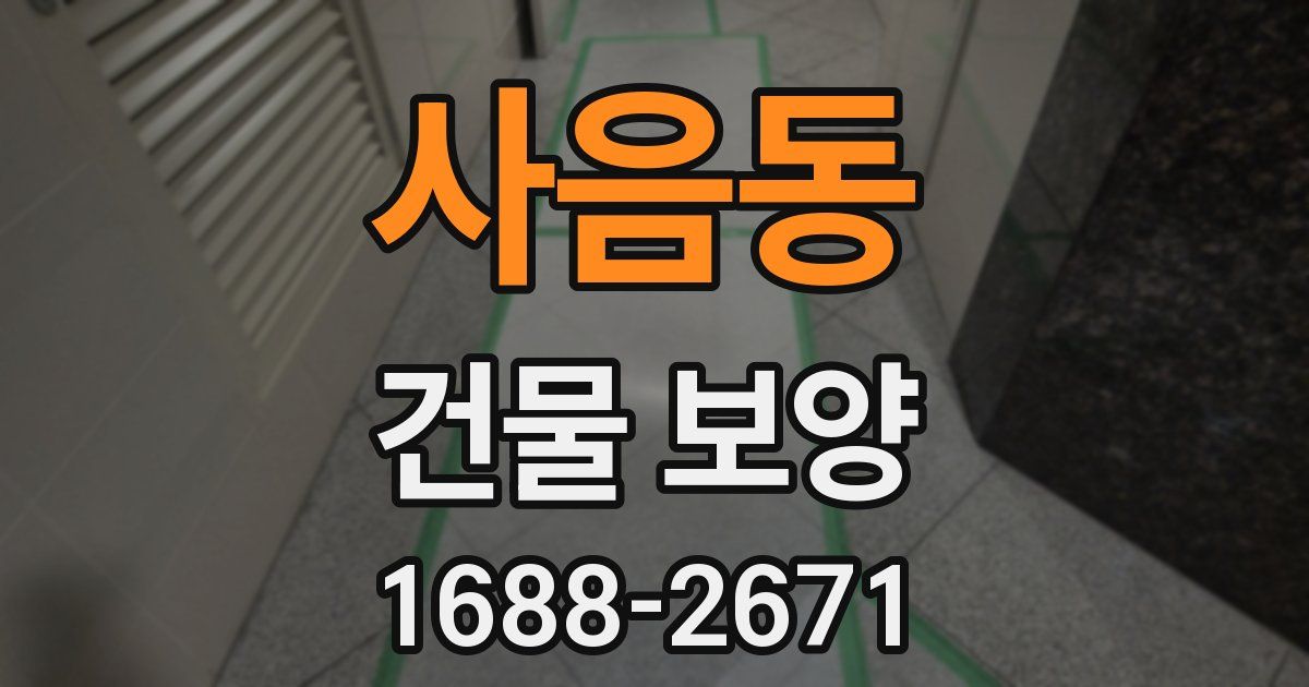 사음동 건물 보양