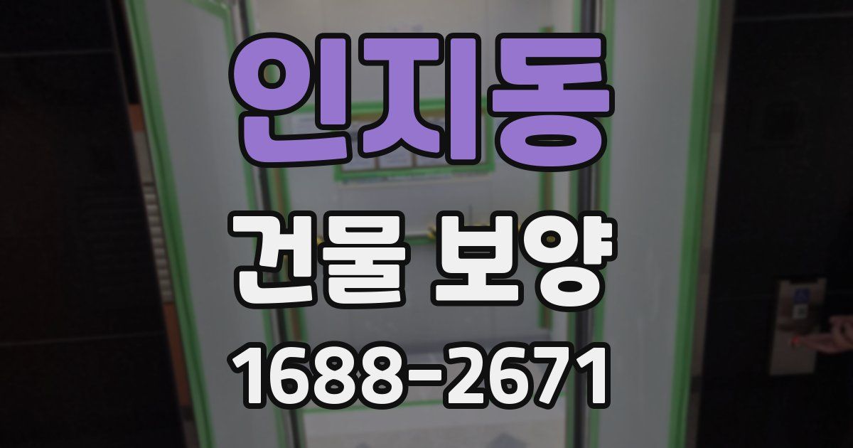 인지동 건물 보양