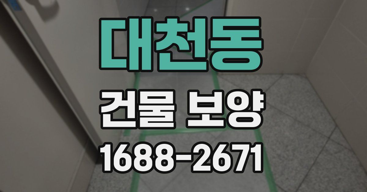 대천동 건물 보양